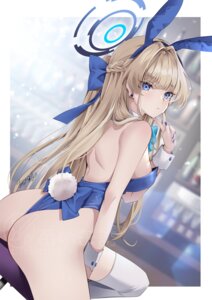 Rating: Questionable Score: 37 Tags: akatsuki_hijiri animal_ears ass asuma_toki blue_archive bunny_ears bunny_girl halo no_bra official_watermark tail thighhighs User: Genex