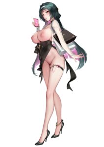 astra_yao breasts cianyo dress garter heels nipples no_bra nopan pussy pussy_juice skirt_lift uncensored vibrator zenless_zone_zero