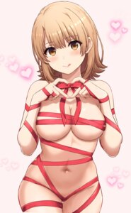 Rating: Questionable Score: 9 Tags: inanaki_shiki isshiki_iroha naked_ribbon yahari_ore_no_seishun_lovecome_wa_machigatteiru. User: abdd