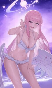 angel bacon_quiche bikini blue_archive misono_mika swimsuits wet wings