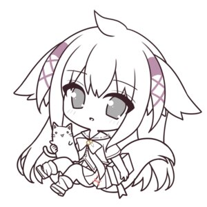 animal_ears chibi inumimi lump_of_sugar moekibara_fumitake neko nursery_rhyme seifuku shikishima_krile skirt_lift tail