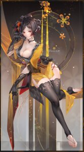 Rating: Questionable Score: 22 Tags: chiori genshin_impact japanese_clothes melailai no_bra open_shirt see_through thighhighs User: Arsy