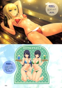 Rating: Questionable Score: 16 Tags: aoyama_sumika bikini christmas coffee-kizoku mele_retanagua shiramine_rika swimsuits thong waitress wet User: drop