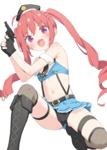 Rating: Questionable Score: 38 Tags: artist_revision bike_shorts cameltoe fishnets garter gun hazuki_watora kani_biimu loli police_uniform skirt_lift thighhighs User: himeno_nanako