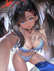 Rating: Questionable Score: 53 Tags: angel areola blue_archive bra cameltoe elocca nakamasa_ichika pantsu wet wings User: Arsy