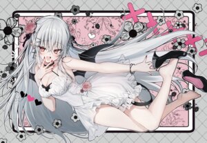 Rating: Questionable Score: 30 Tags: detexted dress heels no_bra pointy_ears skirt_lift wings yoruhoshi_owl User: Anonymous