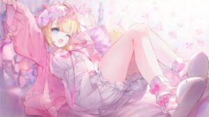 Rating: Safe Score: 34 Tags: a20_(atsumaru) bloomers indie_virtual_youtuber pajama skirt_lift sweater wallpaper yukinoshita_peo User: whitespace1
