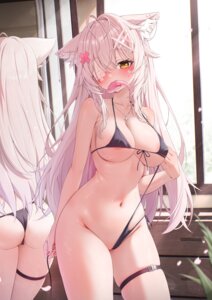 Rating: Questionable Score: 45 Tags: animal_ears areola ass bikini cameltoe erect_nipples eyepatch garter haluka_429 nekomimi panty_pull swimsuits thong undressing vrchat User: Anonymous
