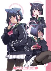 Rating: Safe Score: 29 Tags: animal_ears blue_archive halo jenova_cake kyouyama_kazusa nekomimi pantyhose seifuku skirt_lift takayaki valentine User: himeno_nanako