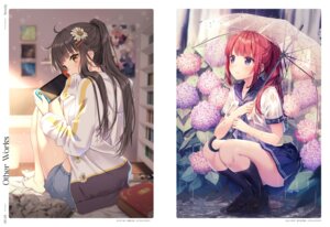 Rating: Questionable Score: 13 Tags: bra lingerie rosuuri see_through seifuku skirt_lift umbrella wet wet_clothes User: Anonymous