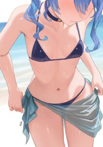 bikini diptip hololive hoshimachi_suisei see_through swimsuits wet