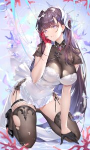 Rating: Questionable Score: 43 Tags: fishnets heels honkai:_star_rail hysilens melailai no_bra nopan see_through thighhighs torn_clothes User: Arsy