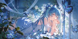 cloudyman dress hatsune_miku no_bra see_through vocaloid