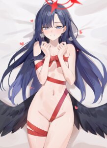 Rating: Questionable Score: 27 Tags: angel blue_archive nakamasa_ichika naked_ribbon rang_go wet wings User: lacepanties