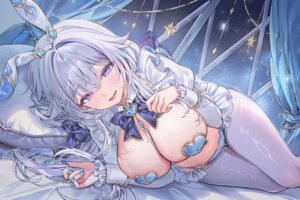 Rating: Questionable Score: 55 Tags: animal_ears breasts bunny_ears bunny_girl machi_(7769) machi_(7769)_(person) no_bra pantsu pantyhose pasties User: lacepanties