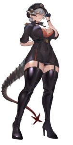 Rating: Questionable Score: 23 Tags: arknights chong_(547342983) heels horns pantsu police_uniform saria_(arknights) skirt_lift stockings tail thighhighs User: Genex