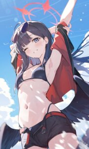 Rating: Questionable Score: 54 Tags: angel bikini blue_archive kyaroru megane nakamasa_ichika open_shirt swimsuits wings User: Aleax
