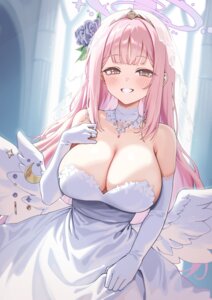Rating: Questionable Score: 46 Tags: angel blue_archive dress misono_mika no_bra skirt_lift wedding_dress wings yampa User: Anonymous