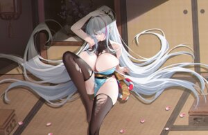 Rating: Questionable Score: 42 Tags: akipopopopoon azur_lane japanese_clothes no_bra nopan thighhighs torn_clothes unzen_(azur_lane) User: Arsy