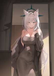 Rating: Questionable Score: 19 Tags: animal_ears blue_archive dress halo nekomimi no_bra sunaookami_shiroko sunaookami_shiroko_terror xi. User: VigorousMMM