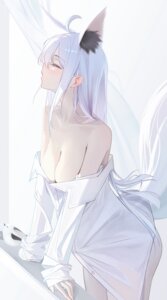 Rating: Questionable Score: 44 Tags: animal_ears dress_shirt hololive hololive_gamers kitsune no_bra open_shirt see_through shirakami_fubuki tail tanishi_(hetianming11093) User: BattlequeenYume