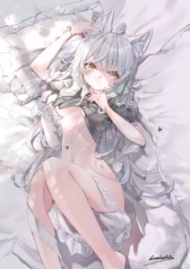 Rating: Questionable Score: 40 Tags: animal_ears komi_eshi nekomimi no_bra nopan pajama tail User: Anonymous