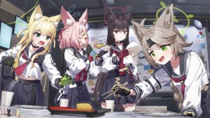 Rating: Safe Score: 25 Tags: animal_ears blue_archive halo kitsune kusaka_shi seifuku shichido_yukino takakura_kurumi tenjinyama_otogi thighhighs yoshino_niko User: himeno_nanako