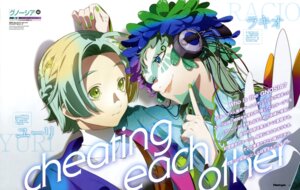 gnosia headphones matsuura_arisa racio tattoo yuri_(gnosia)