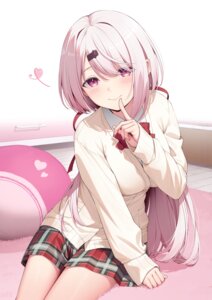 Rating: Safe Score: 42 Tags: nijisanji nijisanji_gamers seifuku shiina_yuika sweater yuuri_nayuta User: saemonnokami