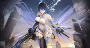 Rating: Questionable Score: 41 Tags: gun katya_klein no_bra shuo_bian_yue snowbreak:_containment_zone thighhighs weapon wings User: charunetra
