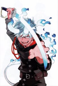 Rating: Safe Score: 3 Tags: ao_no_exorcist horns katou_kazue male okumura_rin sword tail User: Reverseshin