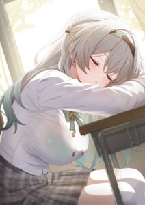 bra firefly honkai:_star_rail komugirakko see_through seifuku thighhighs