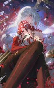 Rating: Questionable Score: 42 Tags: bandages eyepatch garter no_bra pantyhose phrolova wuthering_waves yaomiaomiao User: whitespace1