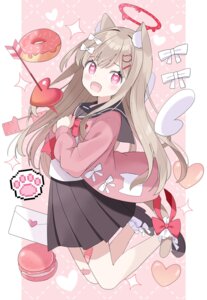 Rating: Safe Score: 18 Tags: angel animal_ears bandaid nekomimi seifuku tail tantan_men_(dragon) wings User: Anonymous