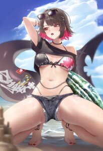 Rating: Questionable Score: 45 Tags: bikini ellen_joe megane swimsuits tail vitaminechan wet zenless_zone_zero User: Arsy