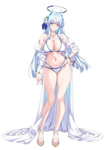 Rating: Questionable Score: 25 Tags: bikini blue_archive cameltoe halo merufena open_shirt swimsuits ushio_noa User: Arsy