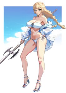 Rating: Questionable Score: 20 Tags: bikini fire_emblem fire_emblem_three_houses heels ingrid_(fire_emblem) open_shirt swimsuits weapon yagi_(joe731842) User: VigorousMMM