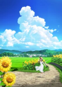 dress heels landscape nikaidou_haruki skirt_lift summer_dress tagme tenkou_saki_no_seiso_karen_na_bishoujo_ga_mukashi_danshi_to_omotte_issho_ni_asonda_osananajimi_datta_ken