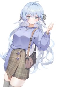 Rating: Safe Score: 30 Tags: honkai:_star_rail robin sweater thighhighs wings yanjem User: BattlequeenYume