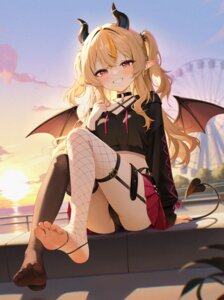 Rating: Questionable Score: 67 Tags: cameltoe devil feet fishnets garter horns loli pantsu pointy_ears radoremo see_through skirt_lift stockings tail thighhighs thong wings User: Arsy