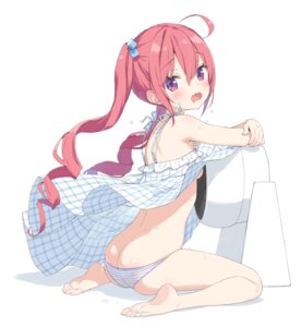 Rating: Questionable Score: 15 Tags: artist_revision ass dress hazuki_watora kani_biimu loli no_bra pantsu panty_pull shimapan skirt_lift summer_dress wet User: himeno_nanako