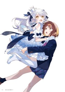 Rating: Safe Score: 15 Tags: dress hechima heels seifuku sweater thighhighs User: himeno_nanako