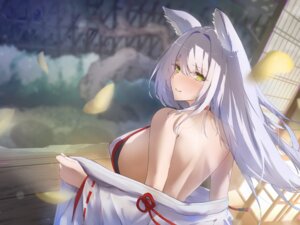 Rating: Questionable Score: 24 Tags: animal_ears kitsune miko misoyamahage3ro no_bra undressing User: Arsy