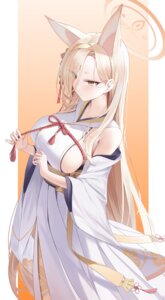 Rating: Questionable Score: 3 Tags: animal_ears blue_archive halo hei_wuchang japanese_clothes kitsune kuwakami_kaho no_bra User: VigorousMMM