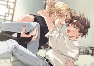 Rating: Safe Score: 3 Tags: genjou_sanzou k_(gear_labo) male saiyuki son_goku_(saiyuki) yaoi User: charunetra