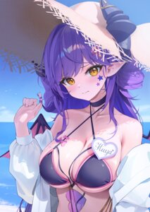 Rating: Questionable Score: 58 Tags: bikini_top horns luts megane open_shirt pointy_ears sakihane_huya stellive swimsuits tattoo wings User: 弱受猫