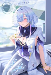 dress halo massoukei mornye no_bra see_through tattoo wuthering_waves