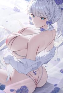 Rating: Questionable Score: 57 Tags: bra dress_shirt genshin_impact kamisato_ayaka lingerie ningri_(lianyungangwyz) nipples open_shirt pantsu see_through thong User: Arsy