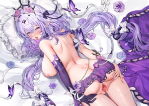 anus ass castorice honkai:_star_rail machi_(7769) nipples nopan pointy_ears pussy pussy_juice see_through topless uncensored wet