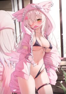 Rating: Questionable Score: 68 Tags: animal_ears areola bikini cameltoe erect_nipples eyepatch garter haluka_429 nekomimi open_shirt panty_pull swimsuits tail thong undressing vrchat User: Anonymous